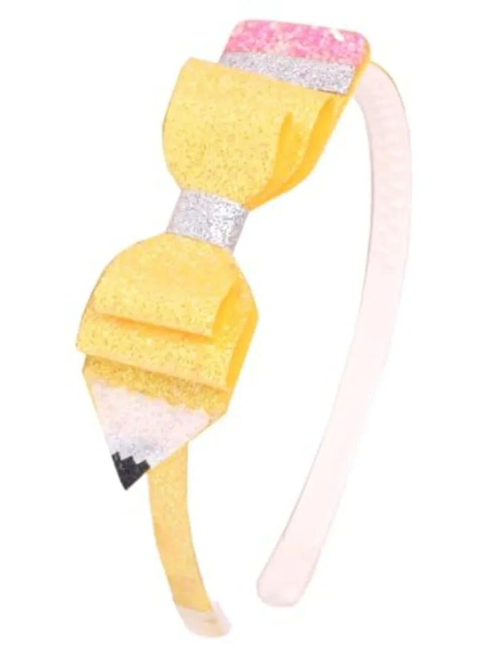 Glitter Pencil Hair Headband Non-Slip School Spirit Hair Accessory Teens Girls